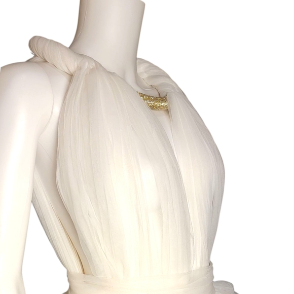 NWT $1100 BRONX AND BANCO Taraji Gown White Size XL US 10 AUS/UK 14 EU 46 - Picture 5 of 7